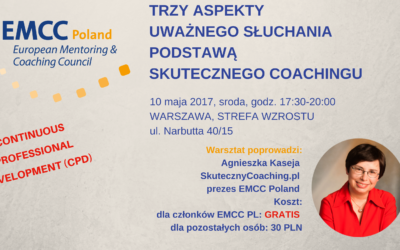 Warsztat doskonalący dla coachów 10.05.2017 Warszawa
